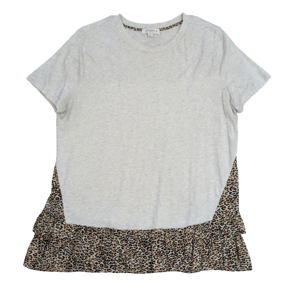 Umgee Layered Leopard Hem Tunic Top | XL | Excellent Condition